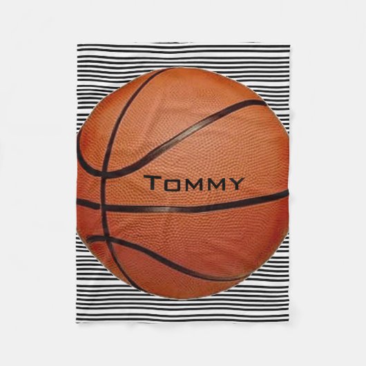 Couverture Polaire Basket-ball Design Blanche polaire (Devant)