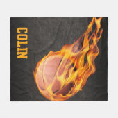Couverture Polaire Basket-ball Fiery personnalisé (Devant (Horizontal))