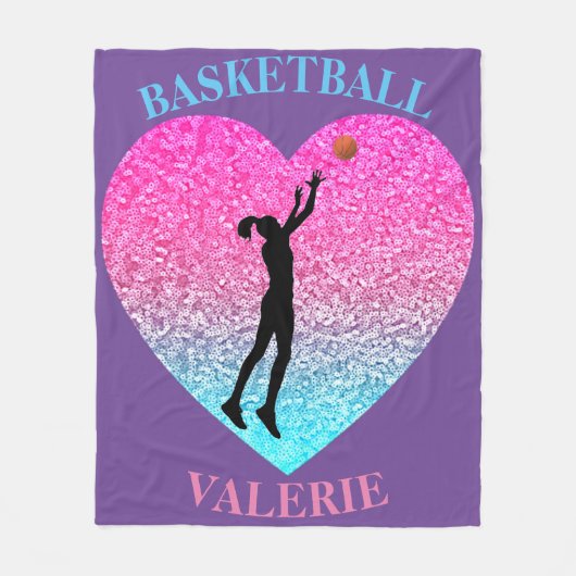 Couverture Polaire Basket-ball Fleece Blanche (Devant)