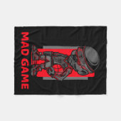 Couverture Polaire Basket-Ball Made Jeu Rouge Et Gris (Devant (Horizontal))