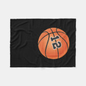 Couverture Polaire Basket-ball Numéro 12 (Devant (Horizontal))