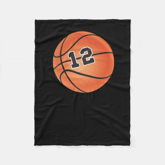 Couverture Polaire Basket-ball Numéro 12 (Devant)