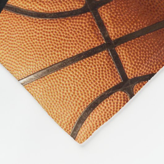 Couverture Polaire Basket Ball Orange Et Noir Motif, Grand (Coin)
