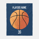 Couverture Polaire Basket-ball (Personalizable) (Devant)