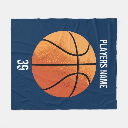 Couverture Polaire Basket-ball (Personalizable) (Devant (Horizontal))
