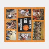 Couverture Polaire Basket-ball photo collage Orange (Devant (Horizontal))