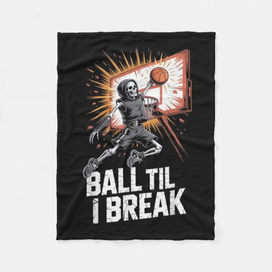 Couverture Polaire Basket Bones Graffiti Art Gen Z Concept d'énergie (Devant)