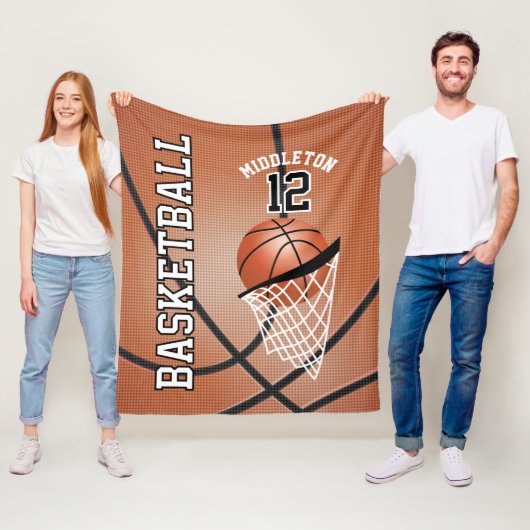Couverture Polaire Basket 🏀 Sport Design (En situation)