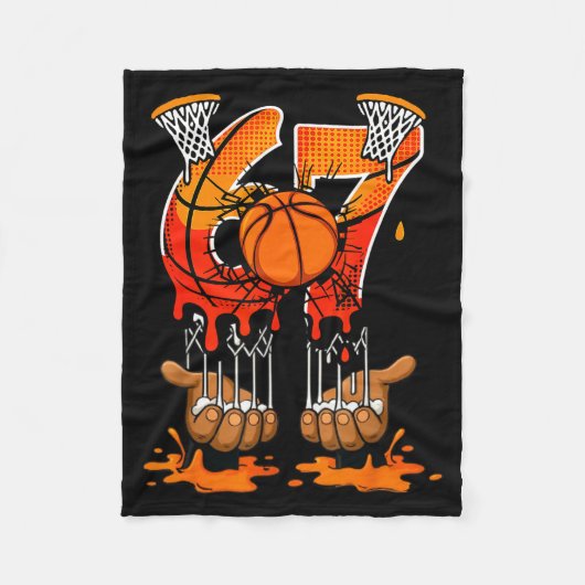 Couverture Polaire Basketball 67 Six Seven 6 7 Boys Funny Gen Alpha M (Devant)