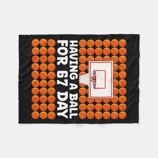 Couverture Polaire Basketball 67th Day Of School 67 Days Six Seven Me (Devant (Horizontal))