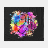 Couverture Polaire Basketball Adolescentes Filles Ados Baller Dunk (Devant (Horizontal))