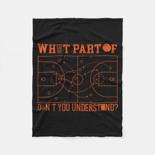Couverture Polaire Basketball Bball What Part Of Don't You Understand (Devant)