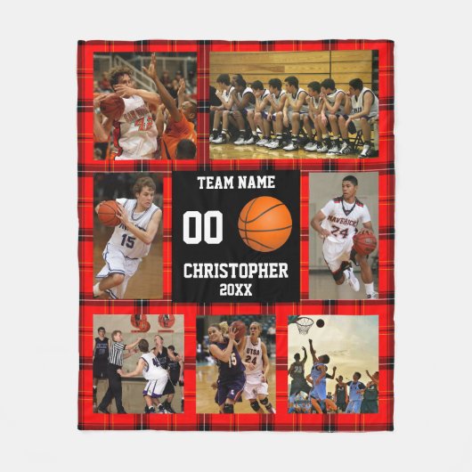 Couverture Polaire Basketball Buffalo Photo Collage (Devant)