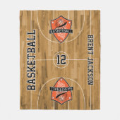 Couverture Polaire Basketball Court - Orange (Devant)