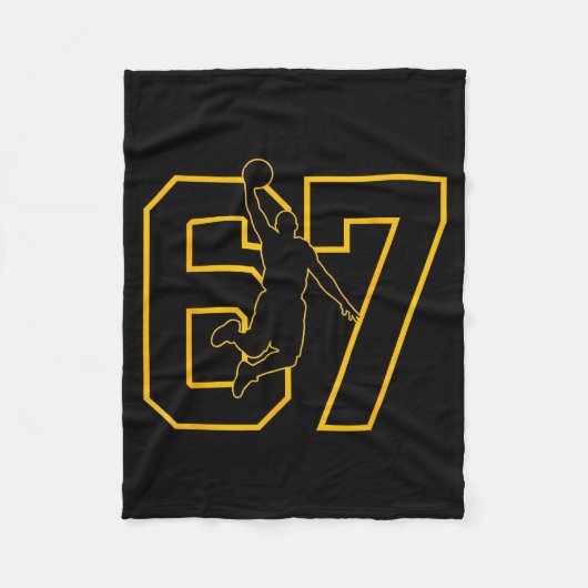 Couverture Polaire Basketball Drip Number 67 Basketball Player  (Devant)