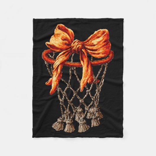 Couverture Polaire Basketball Hoop Net Coquette Bow Basketball Player (Devant)