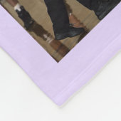 Couverture Polaire Basketball photo collage lavande pâle lilas (Coin)