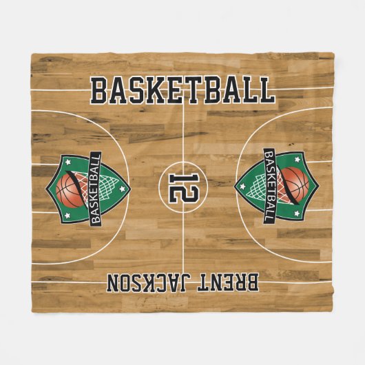 Couverture Polaire Basketball - Vert foncé (Devant (Horizontal))