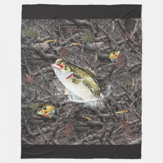 Couverture Polaire Basse à grande bouche, Bluegill, Minnows (Devant)