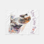 Couverture Polaire Basset Hound Chien Maman Floral (Devant (Horizontal))