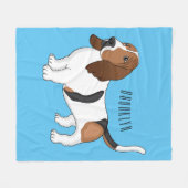 Couverture Polaire Basset hound dessin de chien (Devant (Horizontal))