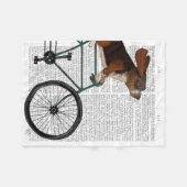 Couverture Polaire Basset Hound sur vélo (Devant (Horizontal))