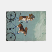 Couverture Polaire Basset Hound Tandem (Devant (Horizontal))