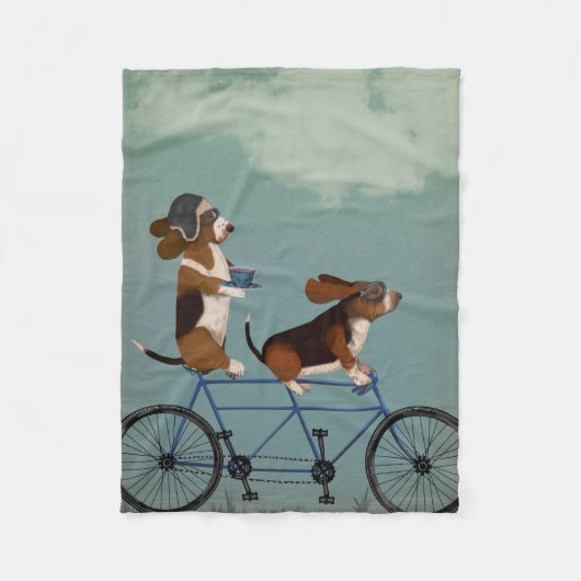 Couverture Polaire Basset Hound Tandem (Devant)