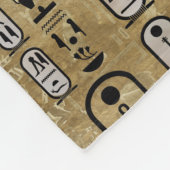 Couverture Polaire Bastet - Chats Égyptiens Et Croix D'Ankh (Coin)