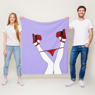 Couverture Polaire Bat à plat de couture ! Culottes vers le bas, art