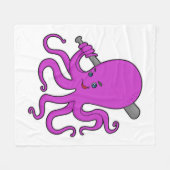 Couverture Polaire Bataille de baseball de pieuvre (Devant (Horizontal))