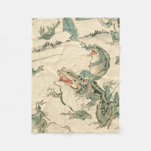 Couverture Polaire Bataille Des Grenouilles - Kawanabe Kyosai (Devant)