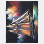 Couverture Polaire Bateau à voile Dur Pastel (Devant)