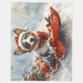 Couverture Polaire Bateau australien en sledge laissez-le neiger Noël (Devant)