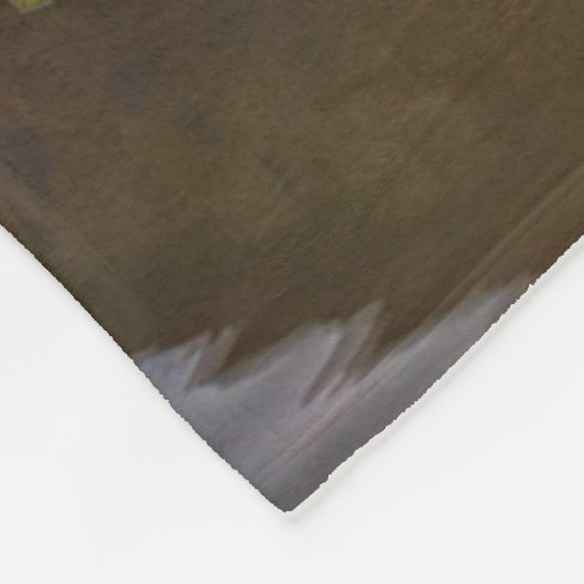 Couverture Polaire Bateau de pêche à la plage du lever de soleil | (Coin)