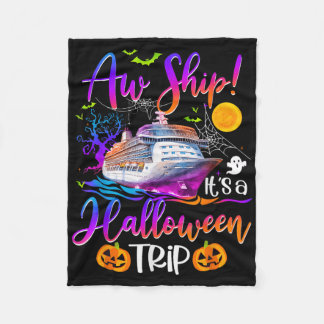 Couverture Polaire Bateau de rêve voyage d'Halloween Famille en crois