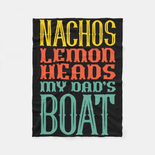 Couverture Polaire Bateau Nachos Lemon Heads My Dad's Boat R (Devant)