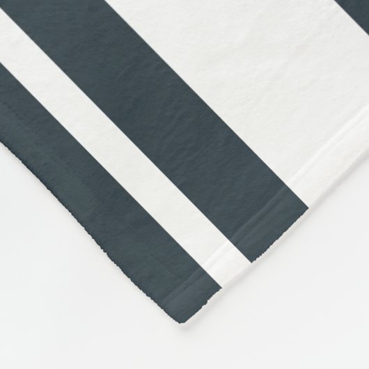 Couverture Polaire Bateau nautique Nom du capitaine Ancre Bleu Blanc  (Coin)