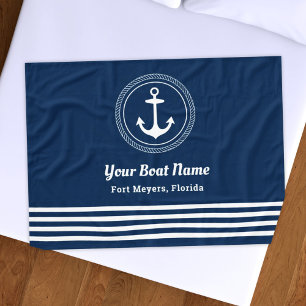Couverture Polaire Bateau personnalisé Corde Naútíque Marine Ancre