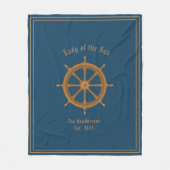 Couverture Polaire Bateau turquoise (Devant)