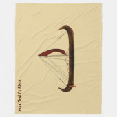 Couverture Polaire Bateau viking à voile rouge (Devant)