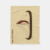 Couverture Polaire Bateau viking à voile rouge (Devant)