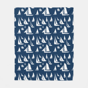 Couverture Polaire Bateaux à voile Bleu marine