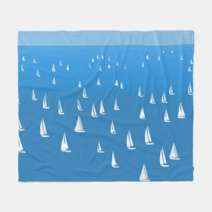 Couverture Polaire Bateaux à voile en mer bleu profond - Regatta Bate