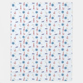 Couverture Polaire Bateaux à voile nautiques, phares et Ancres Côtier (Devant)