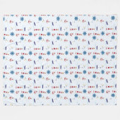 Couverture Polaire Bateaux à voile nautiques, phares et Ancres Côtier (Devant (Horizontal))