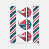 Couverture Polaire Bateaux à voile triés Monogram Fleece Blanket (Devant)