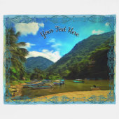 Couverture Polaire Bateaux de pêche de la rivière Mismaloya 0344 (Devant (Horizontal))