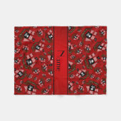 Couverture Polaire Bateaux de pirate rouges personnalisés de nam (Devant (Horizontal))