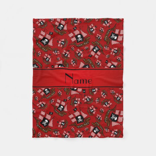 Couverture Polaire Bateaux de pirate rouges personnalisés de nam (Devant)